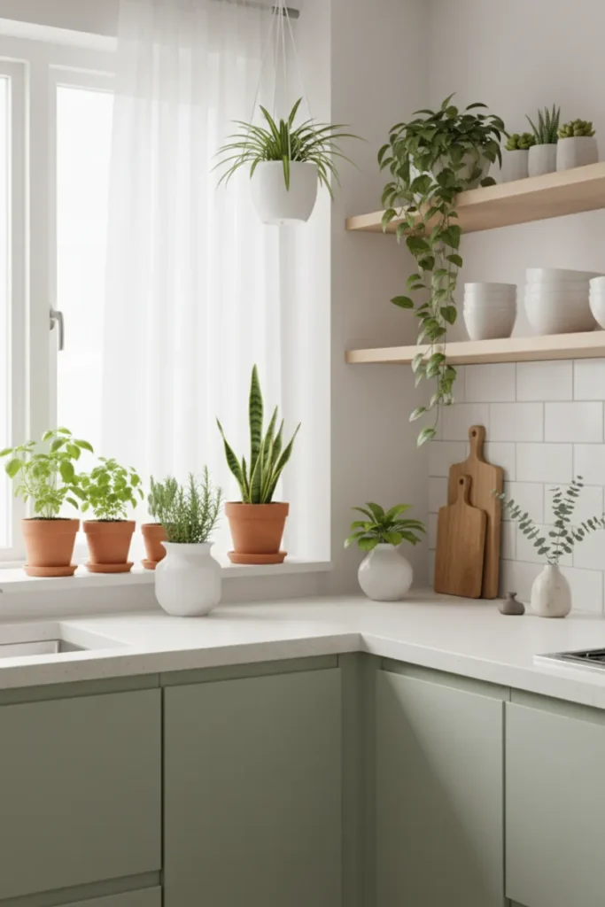 Small Indoor Plants for Apartment Kitchen Decor