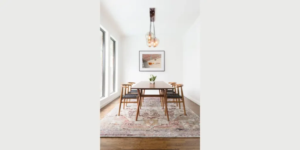 Defining the Dining Area with a Statement Rug