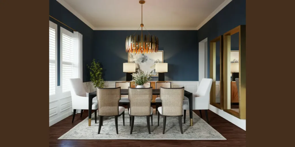 Transitional Dining Room Layout