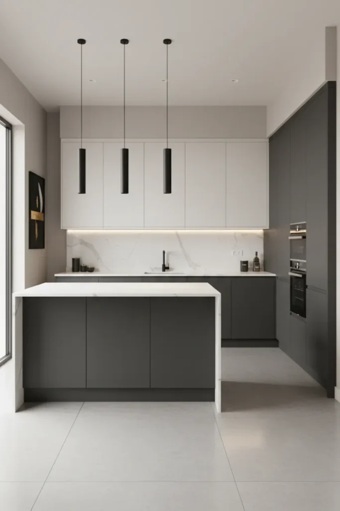Two Tone Kitchen Decor Design