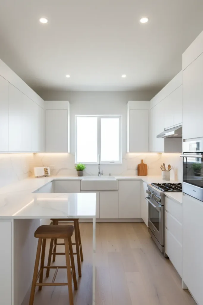 U-Shaped Kitchen Decoration Design