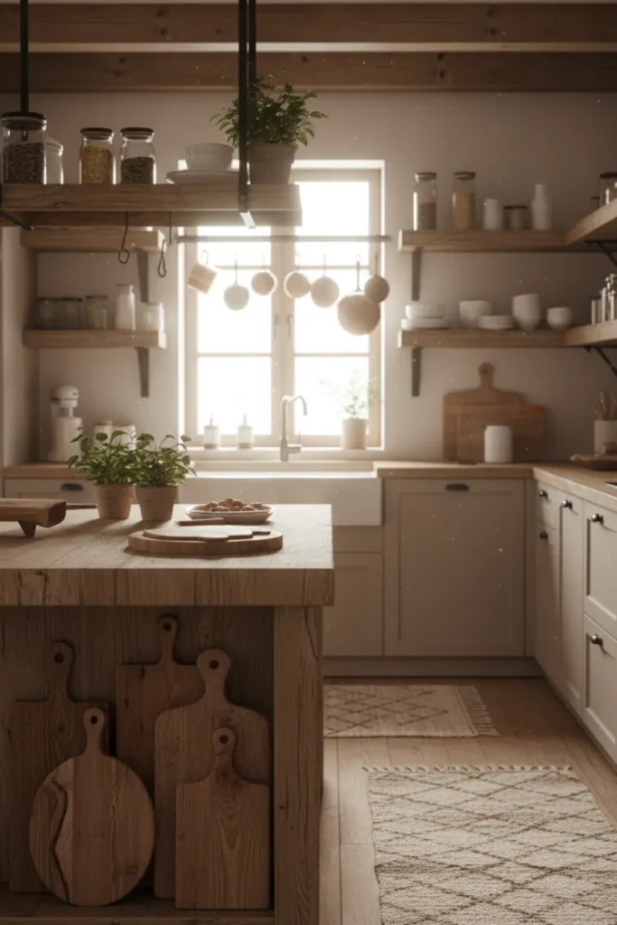 Rustic Kitchen Decor with Wooden Details