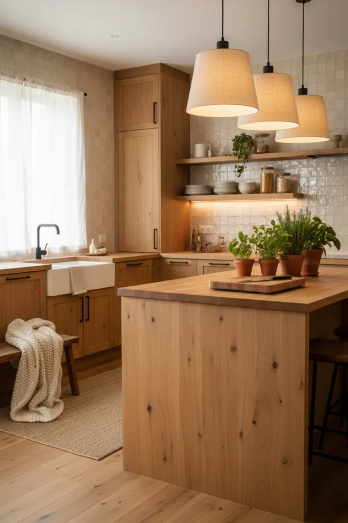 Warm Wood Kitchen Decorating Inspiration That Adds Comfort