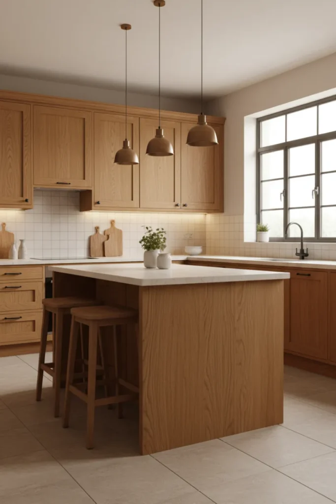 Wooden Finish Kitchen Decor Design