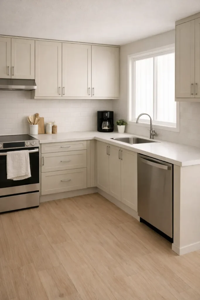 Apartment Kitchen Decor With One Clear Style Theme