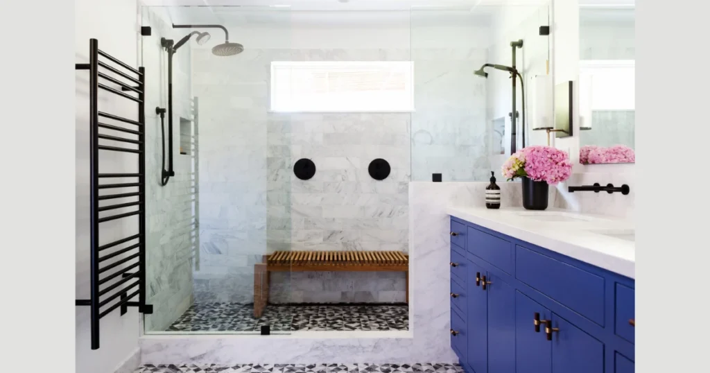 Built-In Shower Bench for Comfort and Function