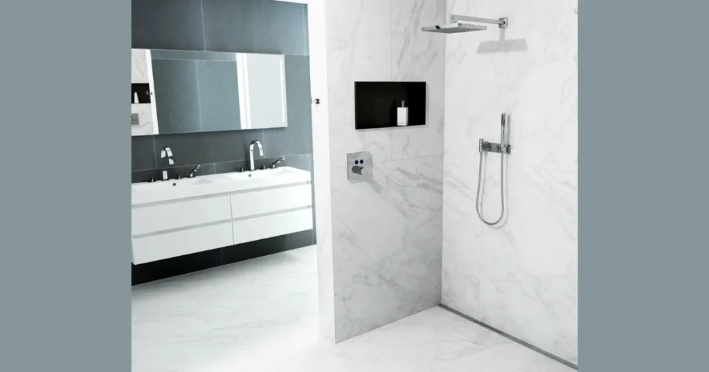 Linear Drain System for a Modern Shower Floor