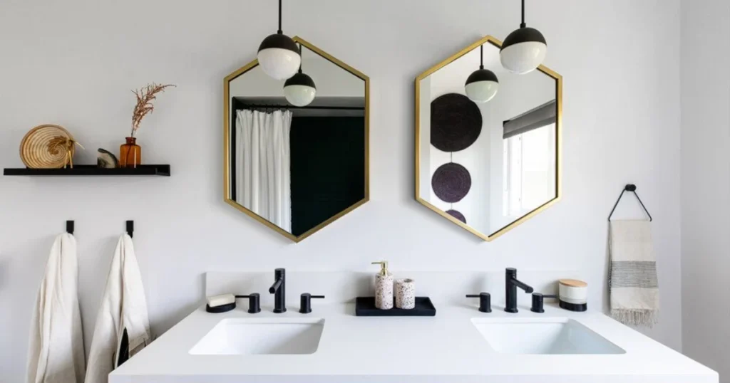 Add a Statement Bathroom Mirror for Instant Style