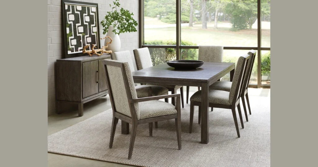 Area Rug Under the Dining Table for Visual Definition