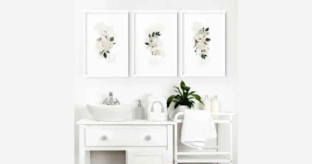 Artwork or Framed Prints Behind the Counter