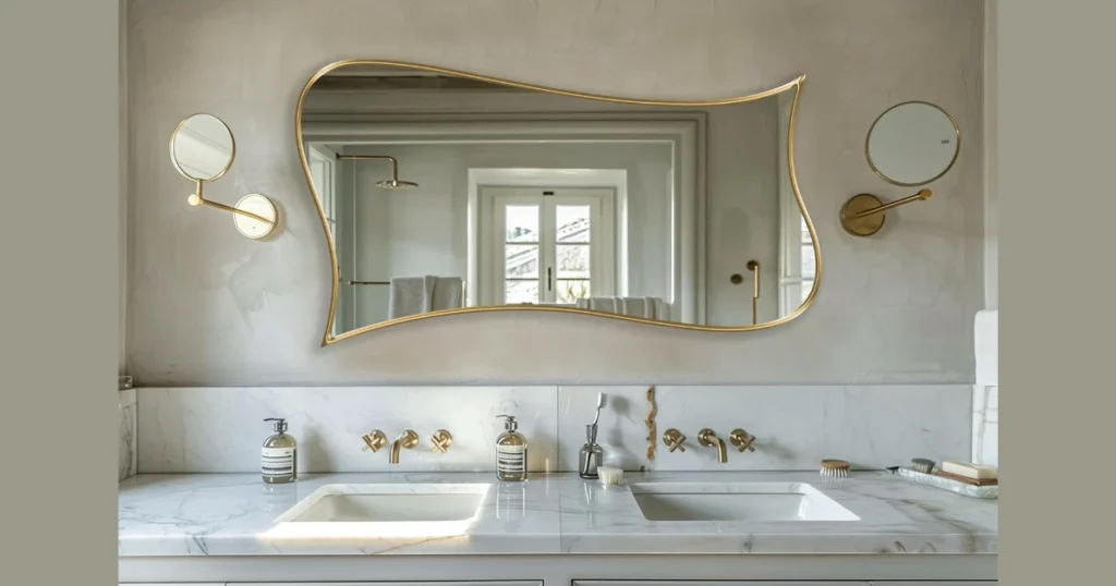 Asymmetrical Mirror for Modern Style 