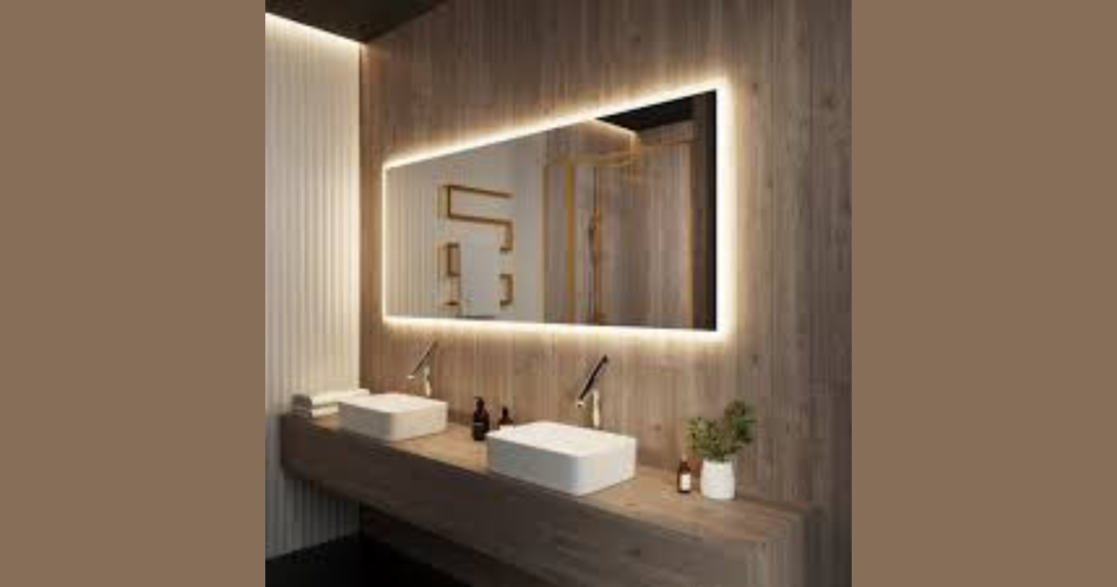 Backlit Mirror with Integrated Lighting