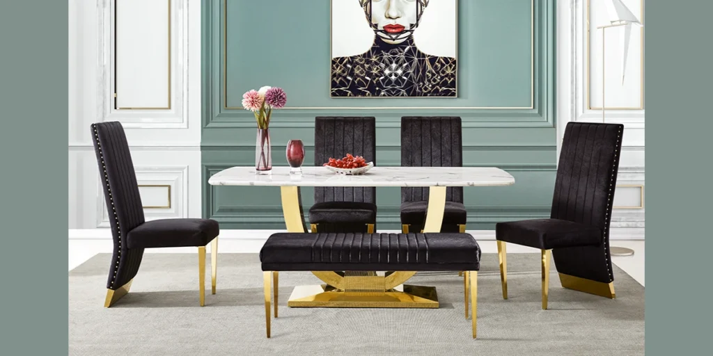 Upholstered Dining Bench for a Polished Look