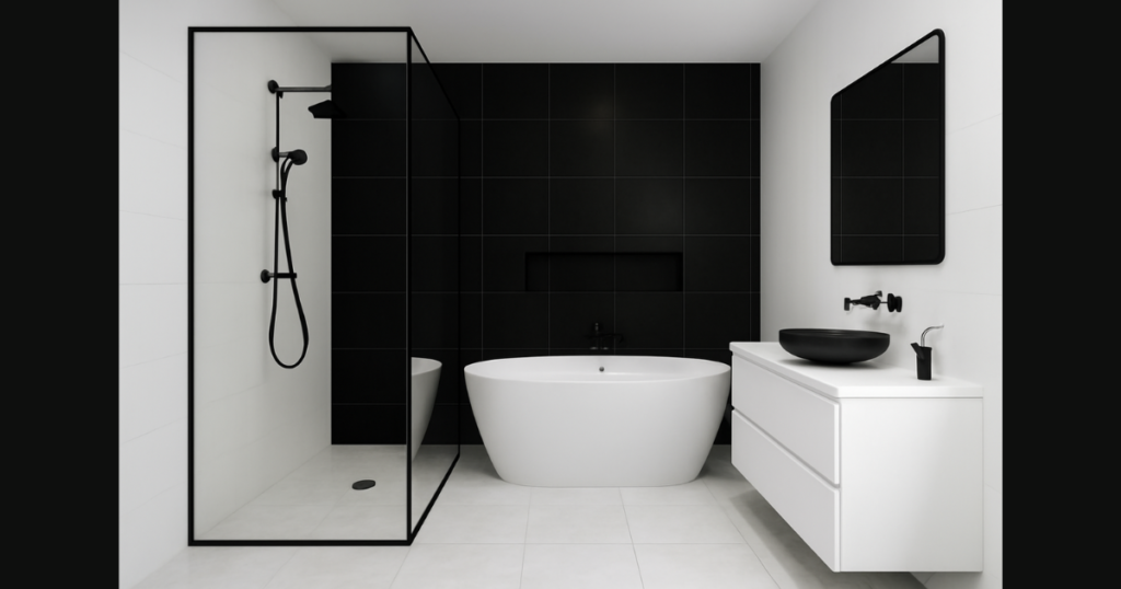 Black and White Bathroom Interior Ideas