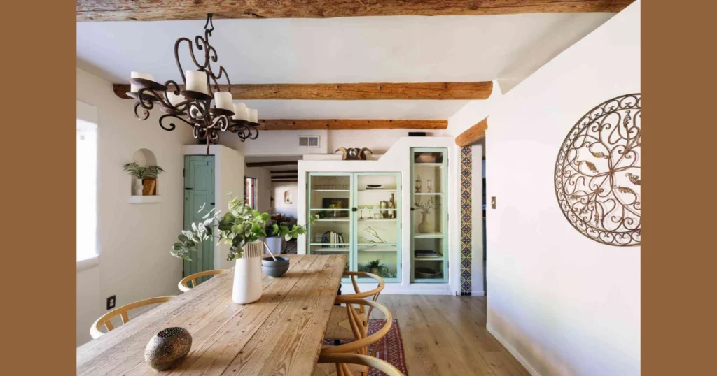 Rustic Coastal Dining Room with Natural Wood Elements