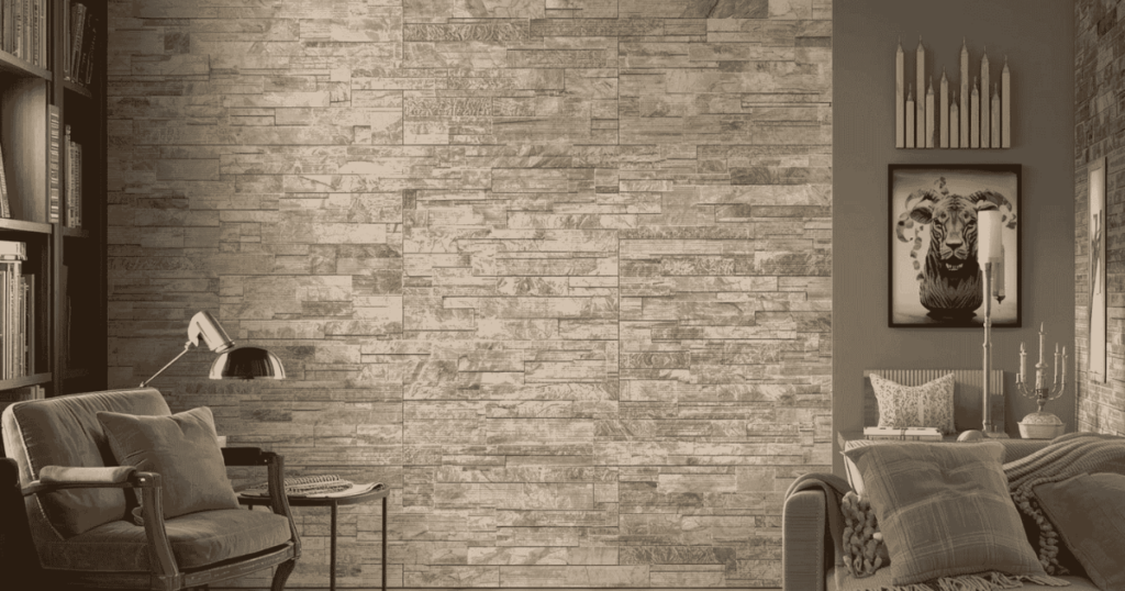 Brick and Stone Finish Statement Wall Ideas for Rustic Appeal