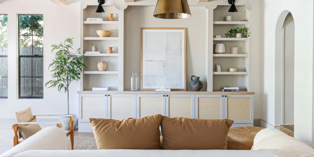 Built-In Dining Room Shelves for a Seamless Look