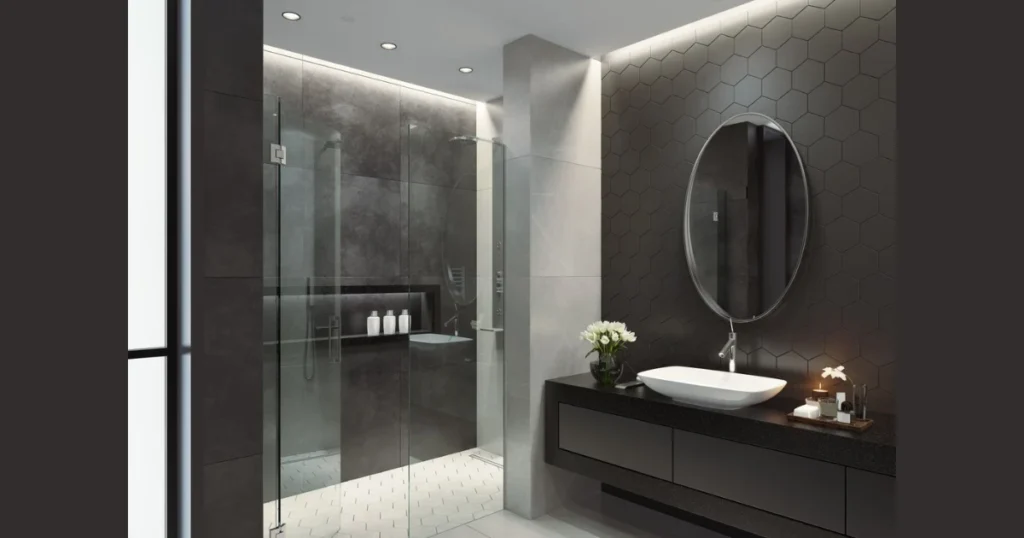 Charcoal Gray Tiles for Contrast