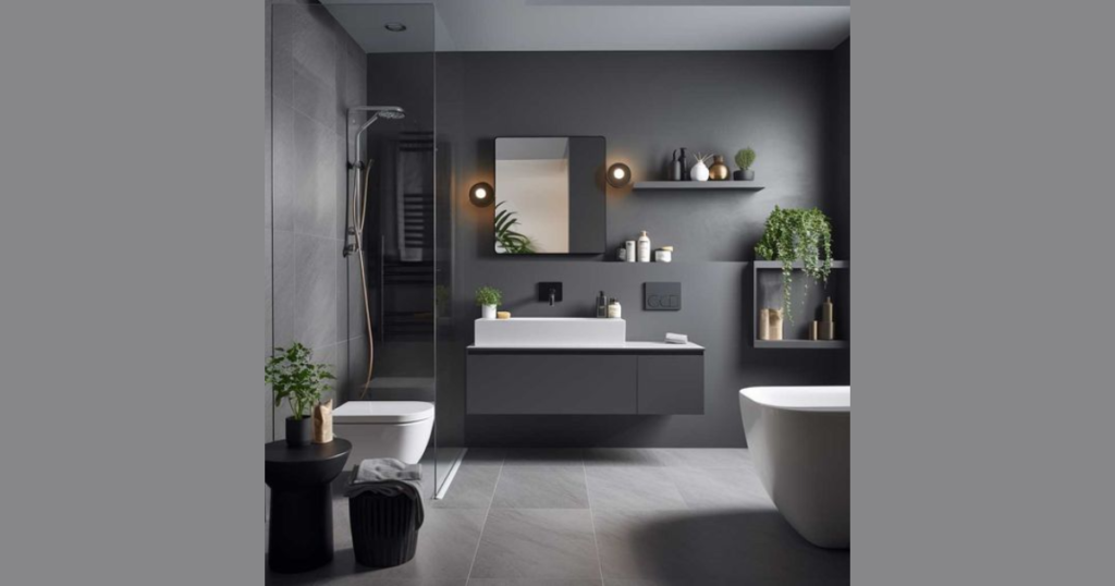 Charcoal Gray for Dramatic Modern Bathrooms
