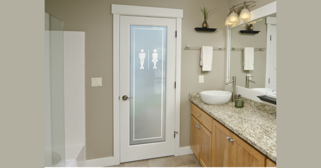 Classic “Bathroom” Door Sign for Clear Direction