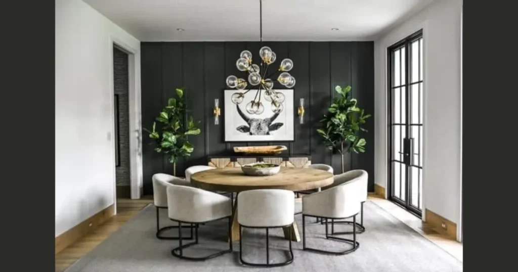 Classic Dining Room Lighting with Wall Sconces