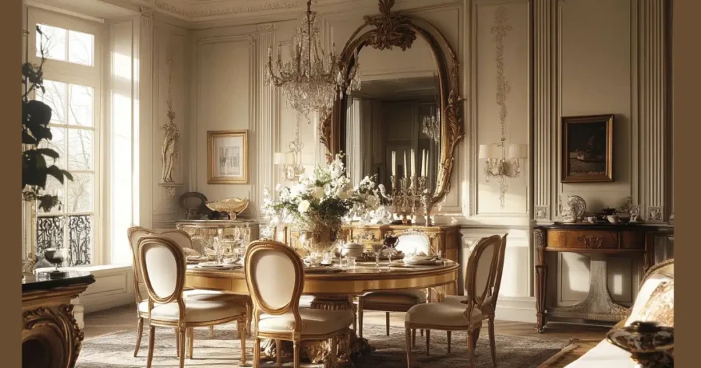 Classic Dining Room with Mirror Accents