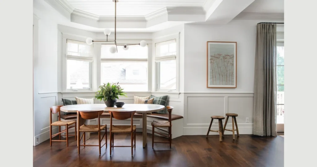 Classic Dining Room with Wall Paneling or Wainscoting