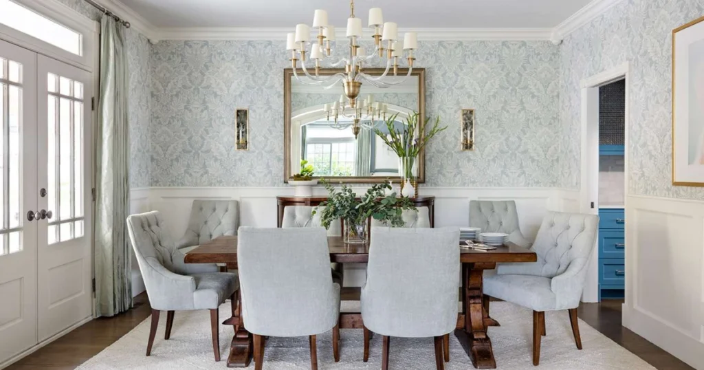 Classic Raised Panel Wainscoting for a Traditional Dining Room
