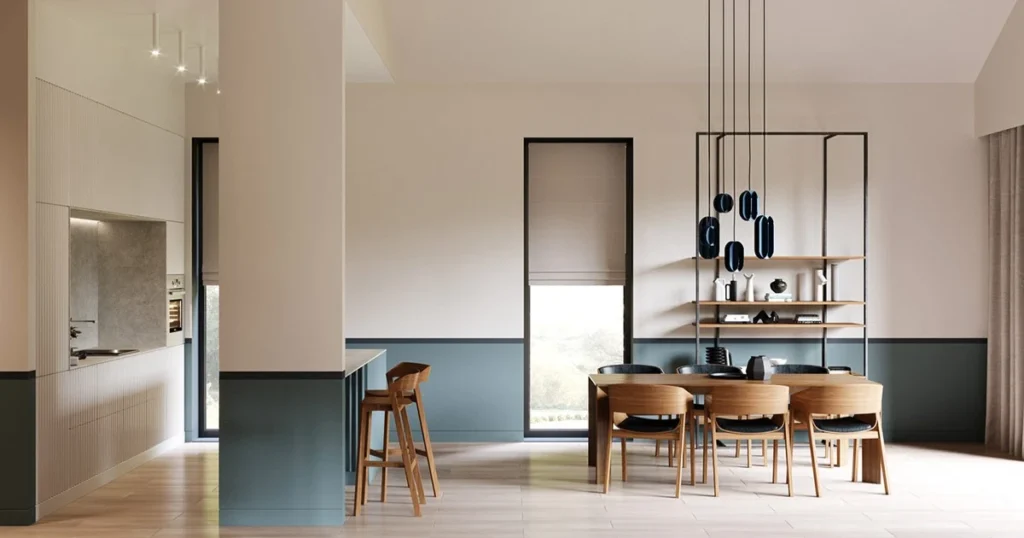 Color Blocking for a Trendy and Artistic Dining Room