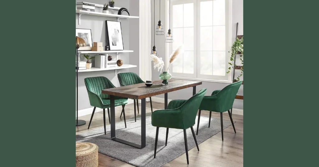 Compact 4 Seater Dining Room Table Set for Apartments