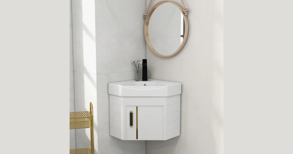 Compact Corner Bathroom Vanity