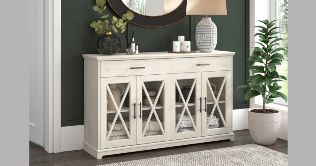 Console Table with Storage Drawers for Practical Use