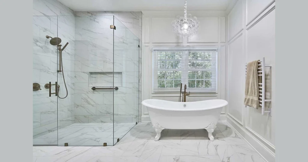 Continuous Shower to Wall Tile Design