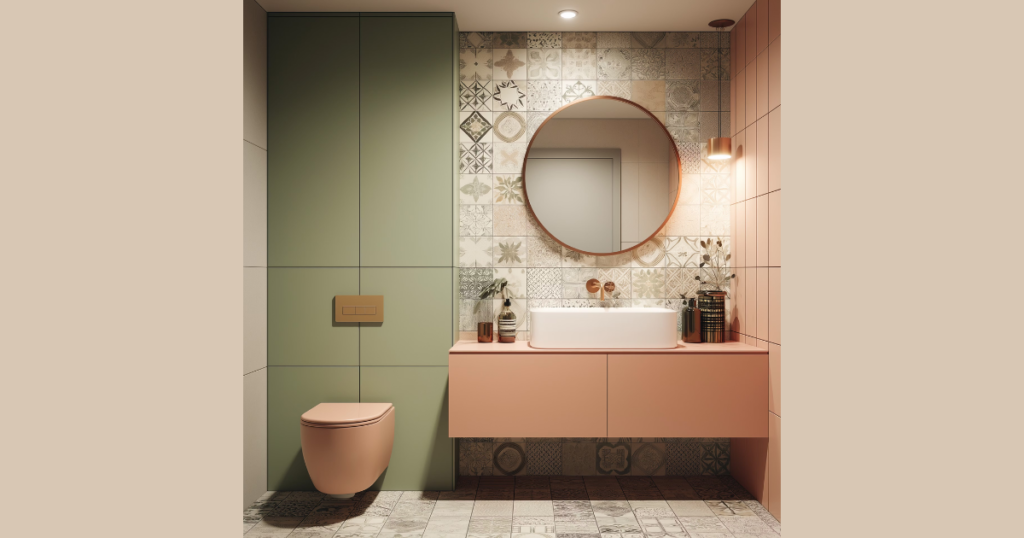 Contrast Fixture Bathroom Interior Design for Visual Interest