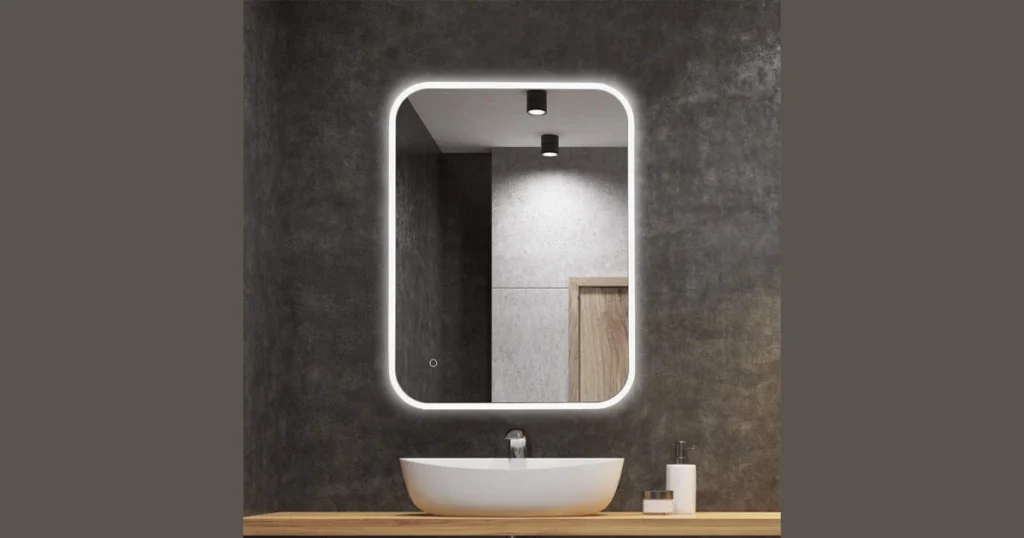 Corner Mirror Accent Lighting