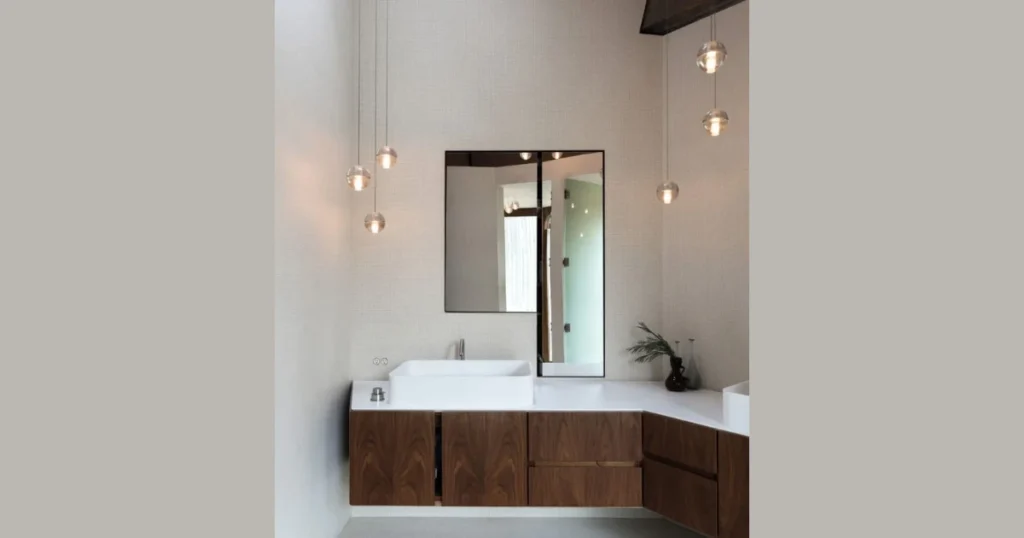 Corner-Mounted Bathroom Light Fixtures