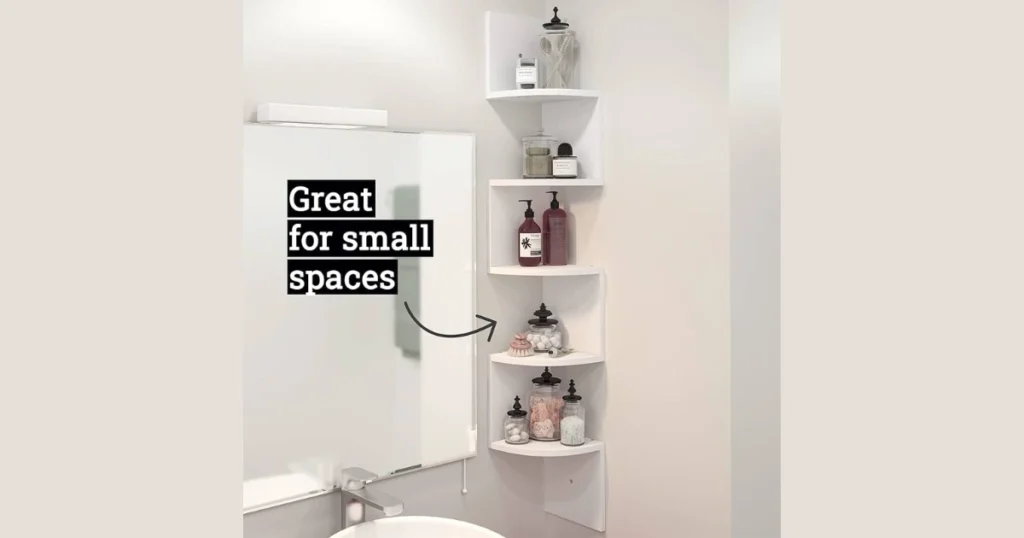 Corner Shelves for Small Bathrooms