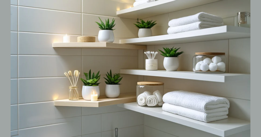 Corner Shelves to Use Forgotten Areas 