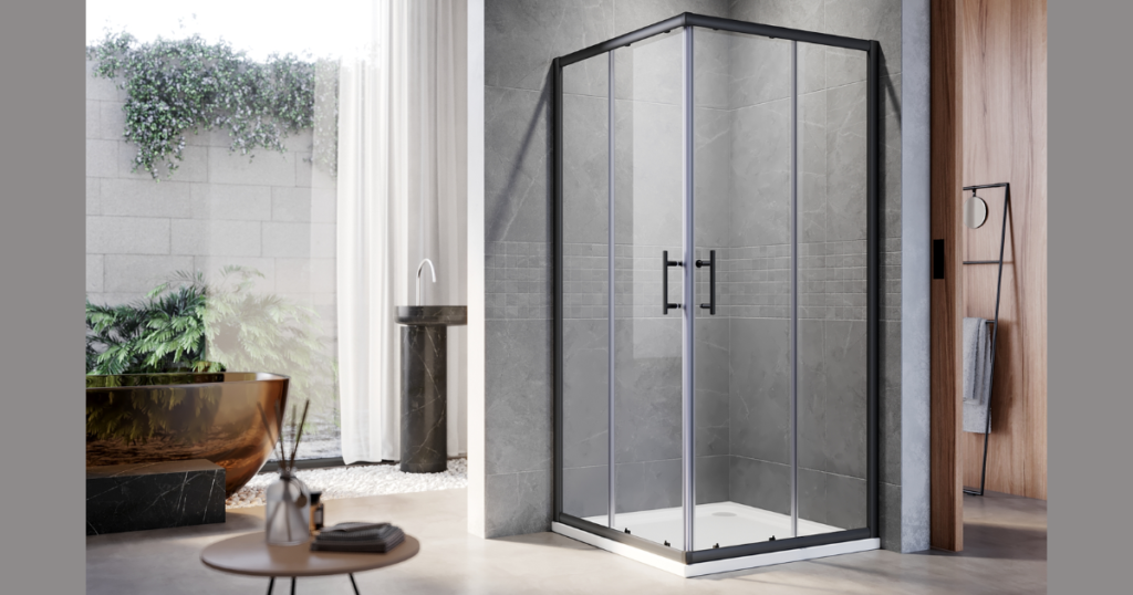 Corner Shower Bathroom Layout Idea