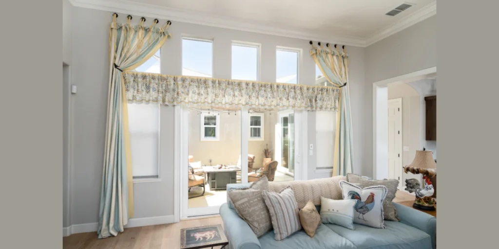 Ceiling-Height Curtains for a Taller Dining Room Look