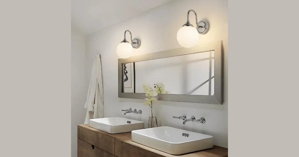 Curved Arm Vanity Light Fixtures