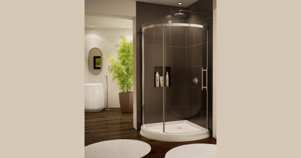 Curved Glass Bathroom Shower Design