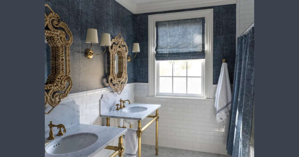 Dark Moody Bathroom Wallpaper for Dramatic Style