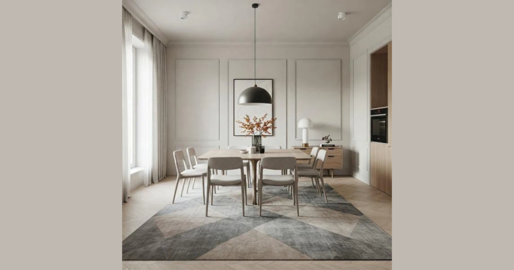 Defined Dining Zone with Rugs