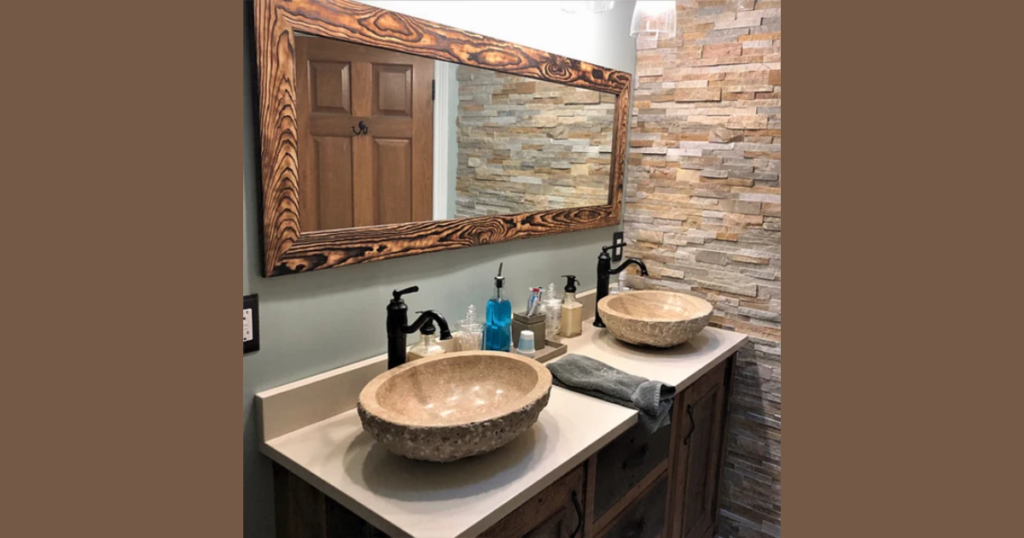 Distressed Framed Mirror for Rustic Accent