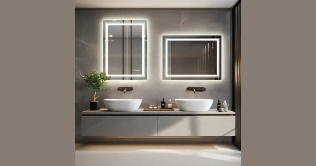 Double Layer Mirror Lighting Combination