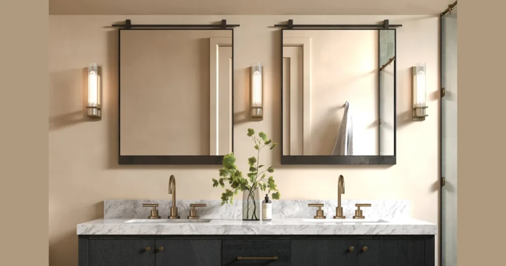 Double Mirrors for Shared Vanities