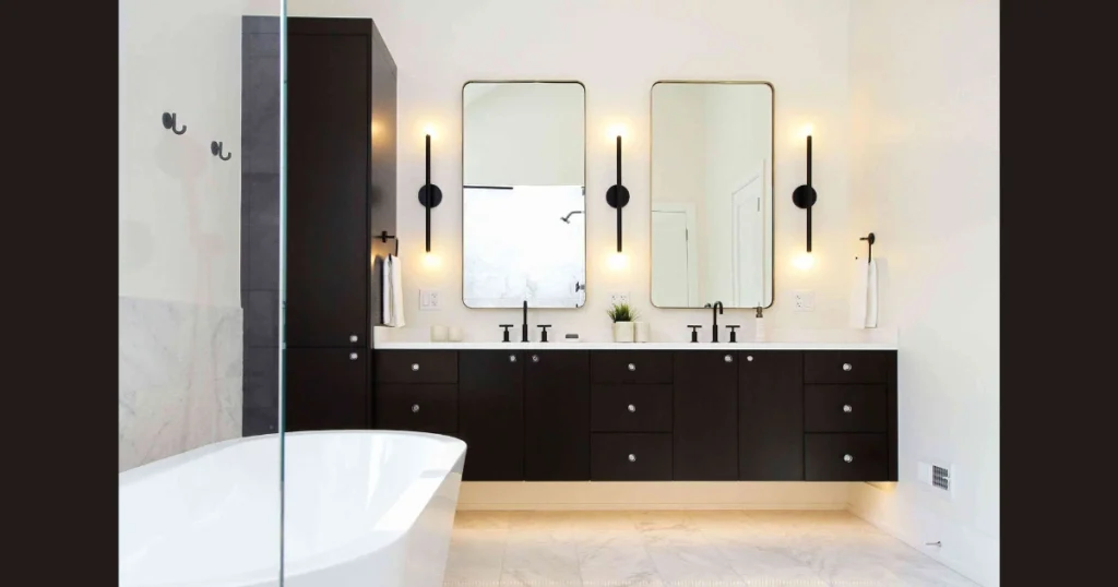 Double Sink Bathroom Countertop for Shared Spaces