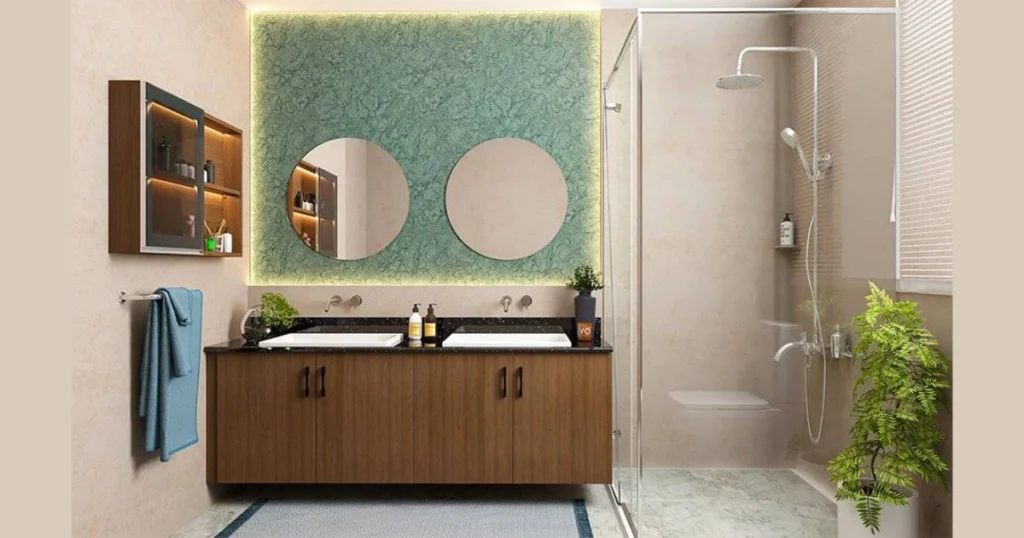 Double Sink Bathroom Vanity Layout