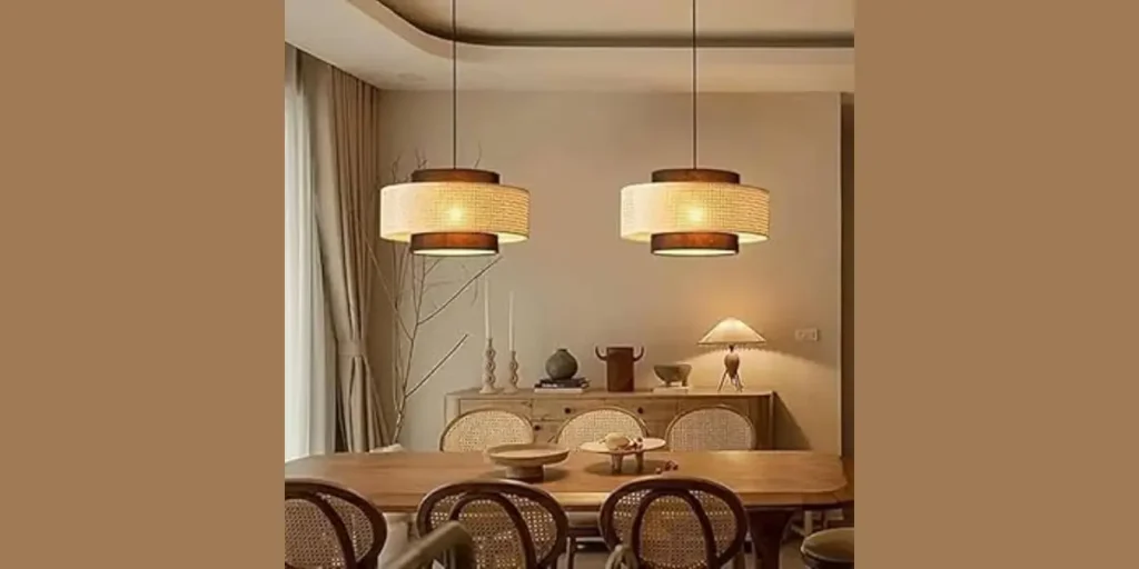 Drum Shade Pendant Lights for Soft Lighting